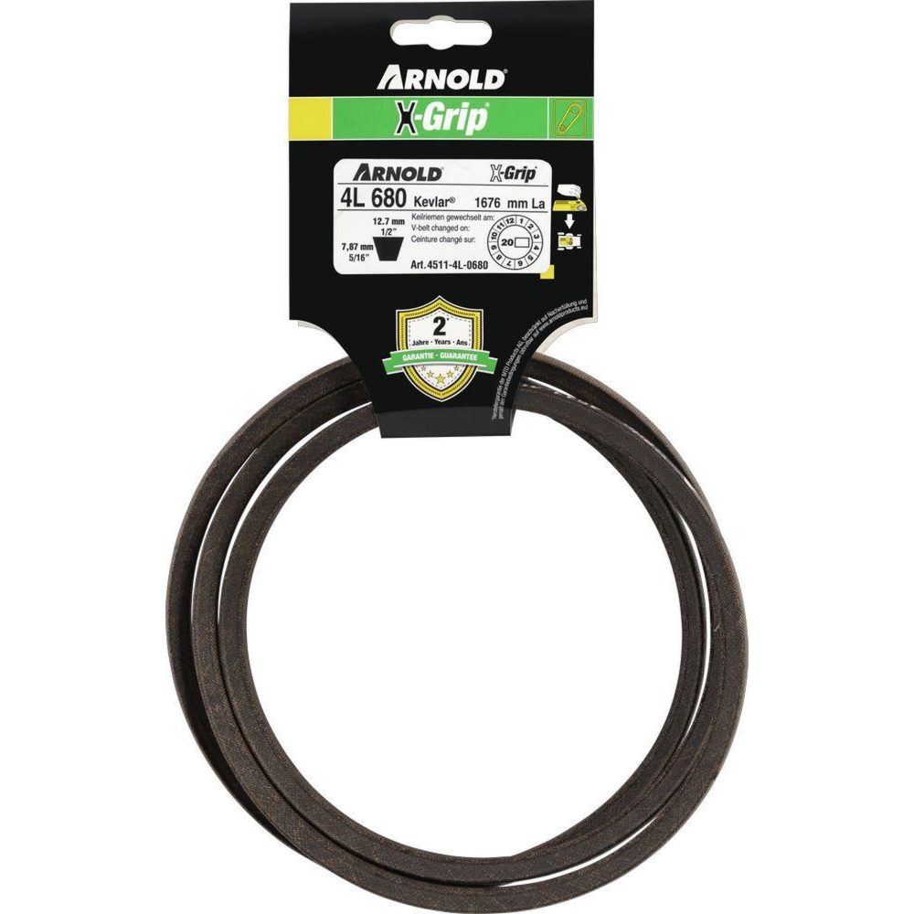 ARNOLD Courroie trapézoïdale x-grip v de type 4l680
