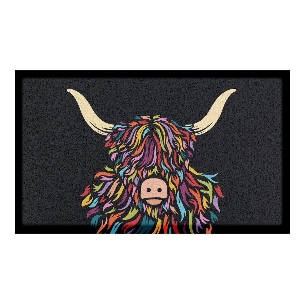 Paillasson Les Hautes Terres Vache Couleur - (90 x 60 cm)