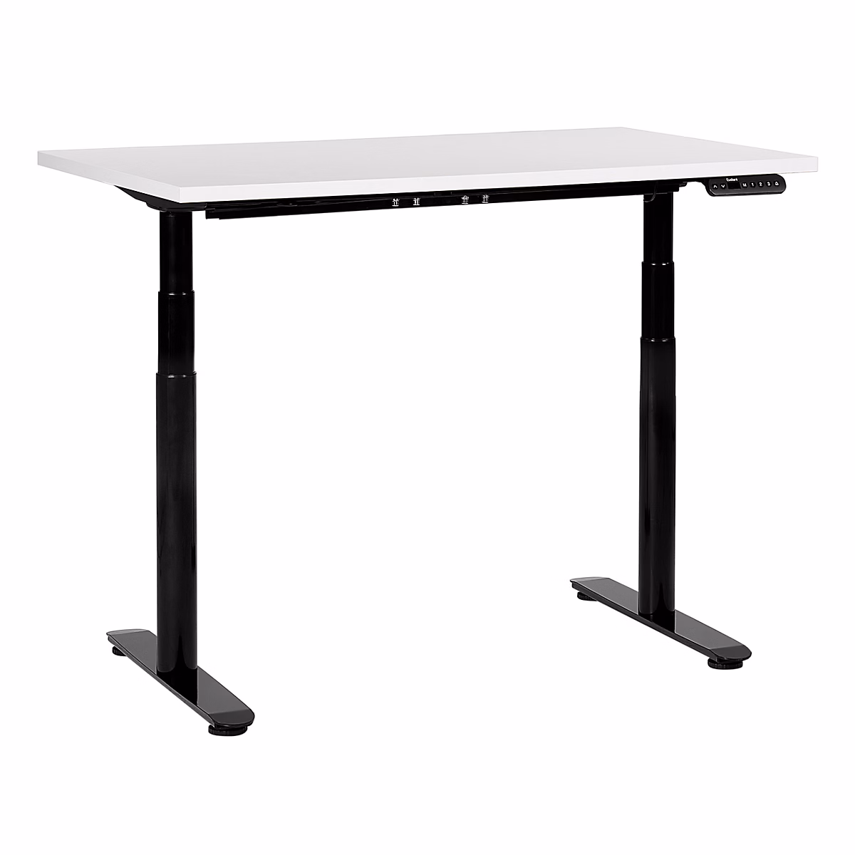 Bureau réglable en hauteur électriquement DESTINAS 120 cm 72 cm Blanc/noir – Réf. RQKHRHTPQ5413945296
