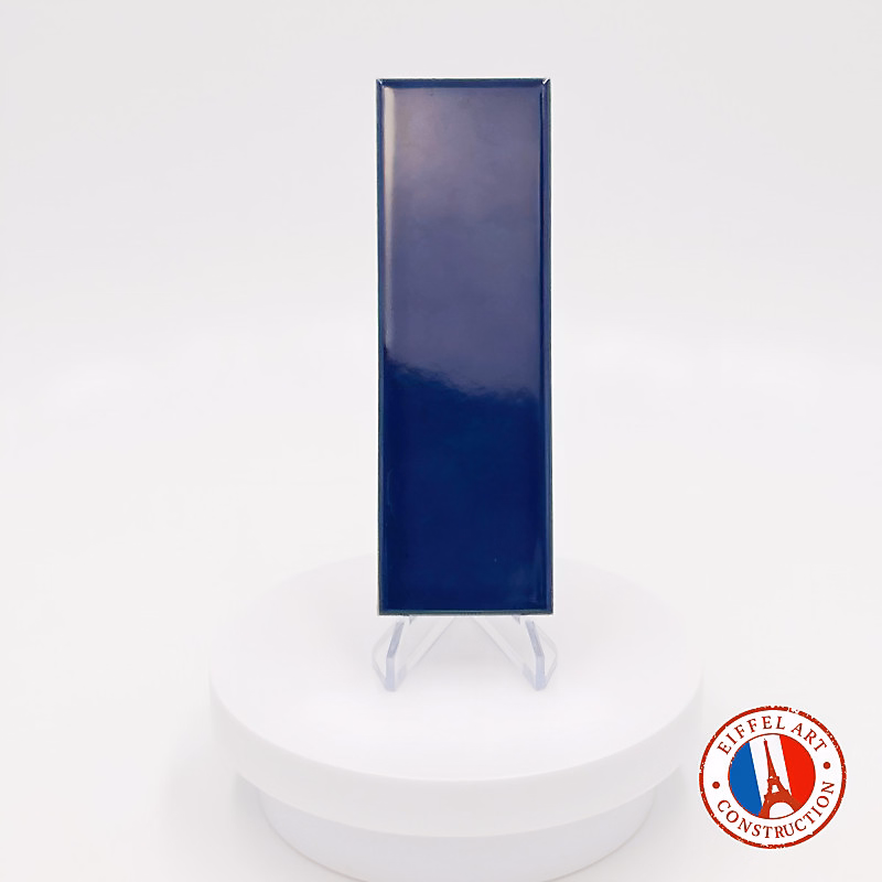 Carrelage sol / mur briquette rectangulaire uni bleu foncé brillant 5 × 15 cm FÄRGBLOCK LUCIDO OCEANO FGB105L