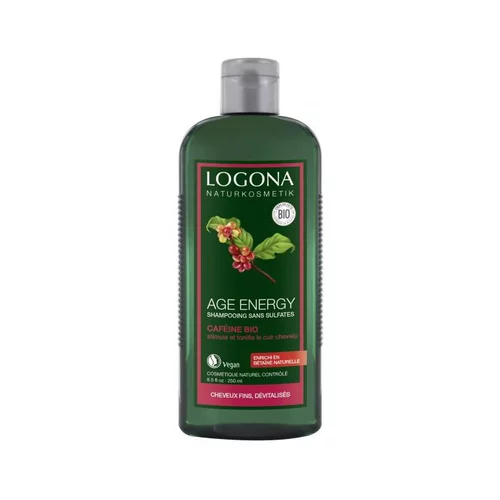 Style extérieur:Shampoing energy caféine bio en flacon de 250 ml