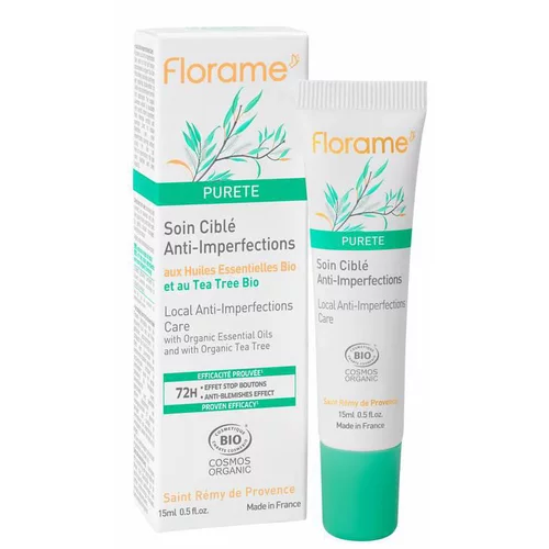 Équipement extérieur：Soin ciblé anti-perfections Florame Tube et étui — 15 ml