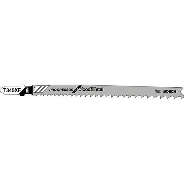 Carte de 5 lames de scie sauteuse bi-métal Progressor T345XF HCS 132 mm – 2608634994