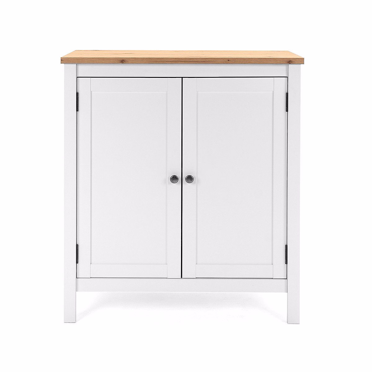 Buffet 2 portes L80 cm – Décor Blanc, BERGEN
