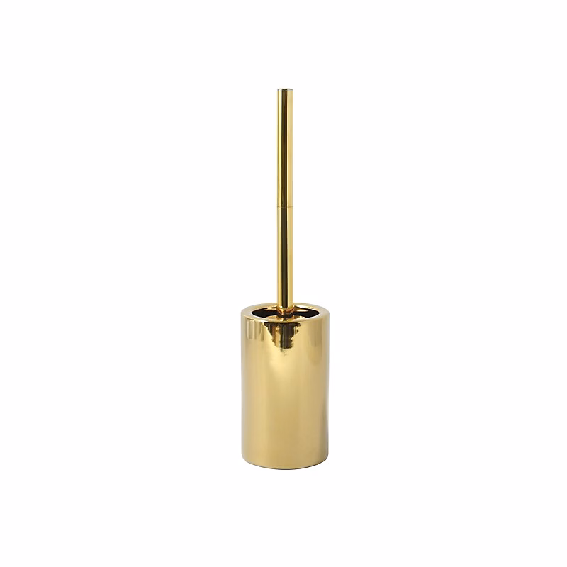Accessoire WC – Brosse Wc avec support Céramique TUBE Or Brillant Spirella