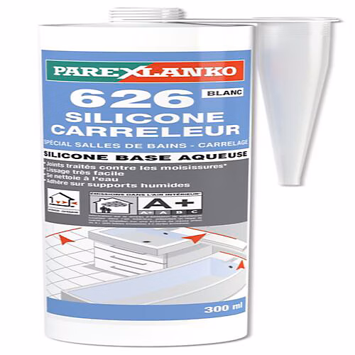 Mastic, cartouche joint et silicone – 626 silicone carreleur beige 300 ml PAREXLANKO