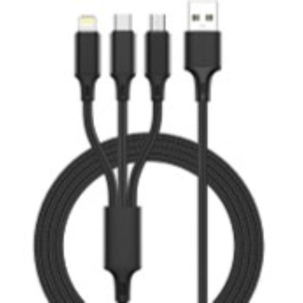 Câble USB triple tête USB – A+C câble 1m, Zenitech