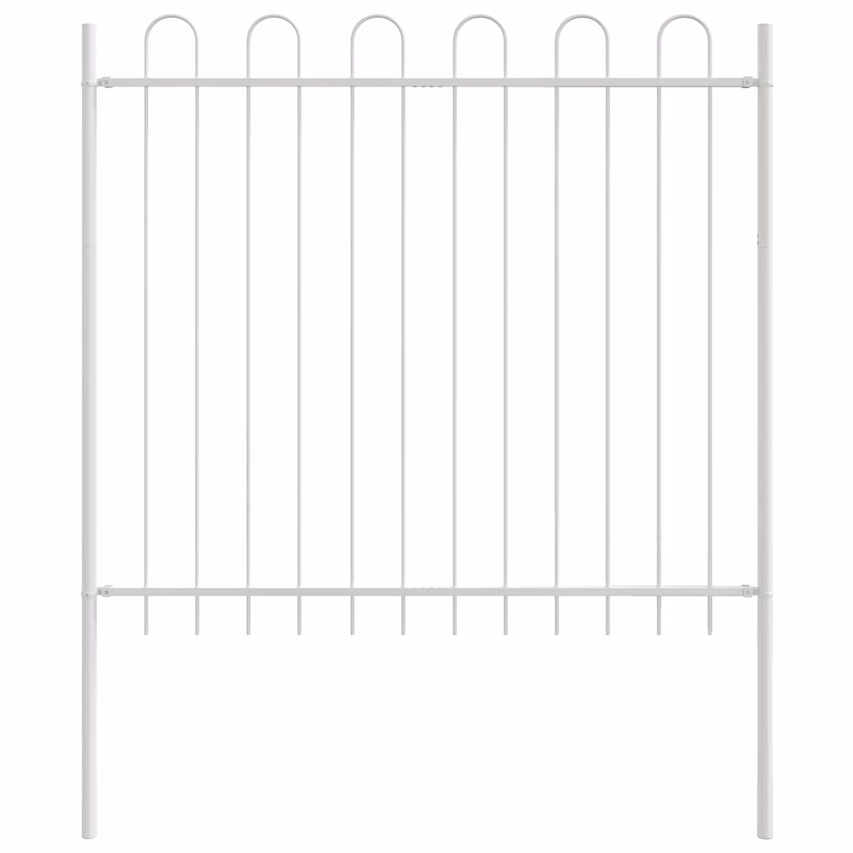 Clôture de jardin BOXTEL 4 pc 6 – 8 x 0 | 8 m Blanc vidaXL