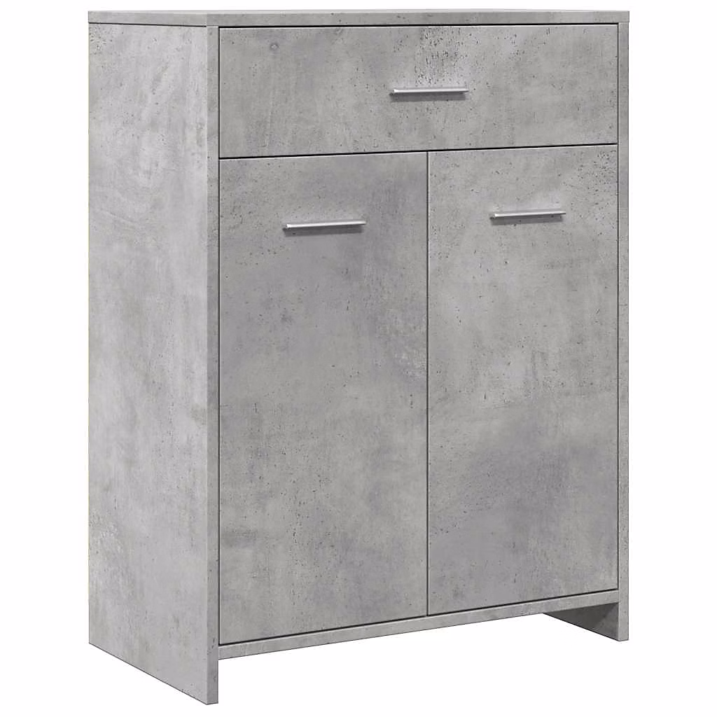 Armoire de salle de bain Gris béton 60 × 33 × 80 cm Aggloméré vidaXL