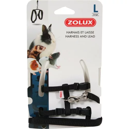 Espace vert malin:Kit harnais pour le lapin en nylon coloris noir Zolux – Taille L