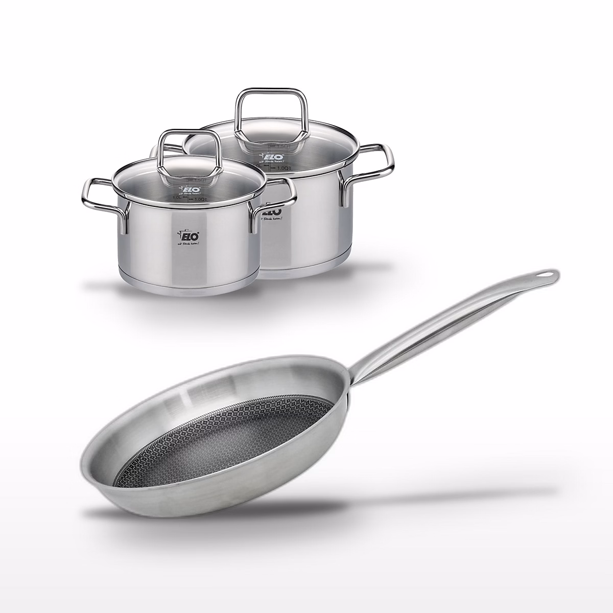 Ensemble Poêle 28cm et 2 Faitouts 14/16cm Elo Relief Solution – Réf. CWXRRILLA5640960718