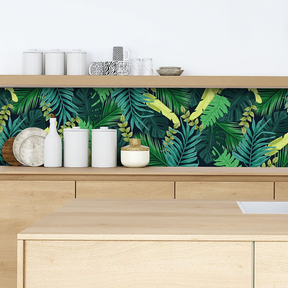 Crédence feuillage jungle 60 × 200cm