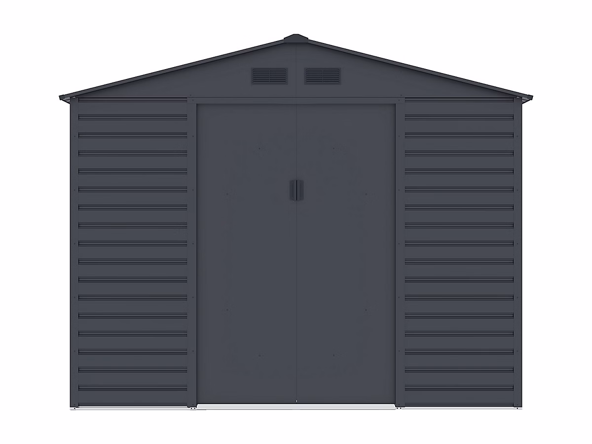Abri de jardin métal en acier galvanisé – Anthracite, 8, 94 m², ADELMO