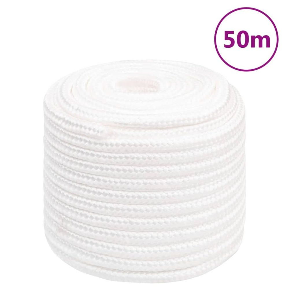 vidaXL Corde de bateau Blanc complet 18 mm 50 m Polypropylène