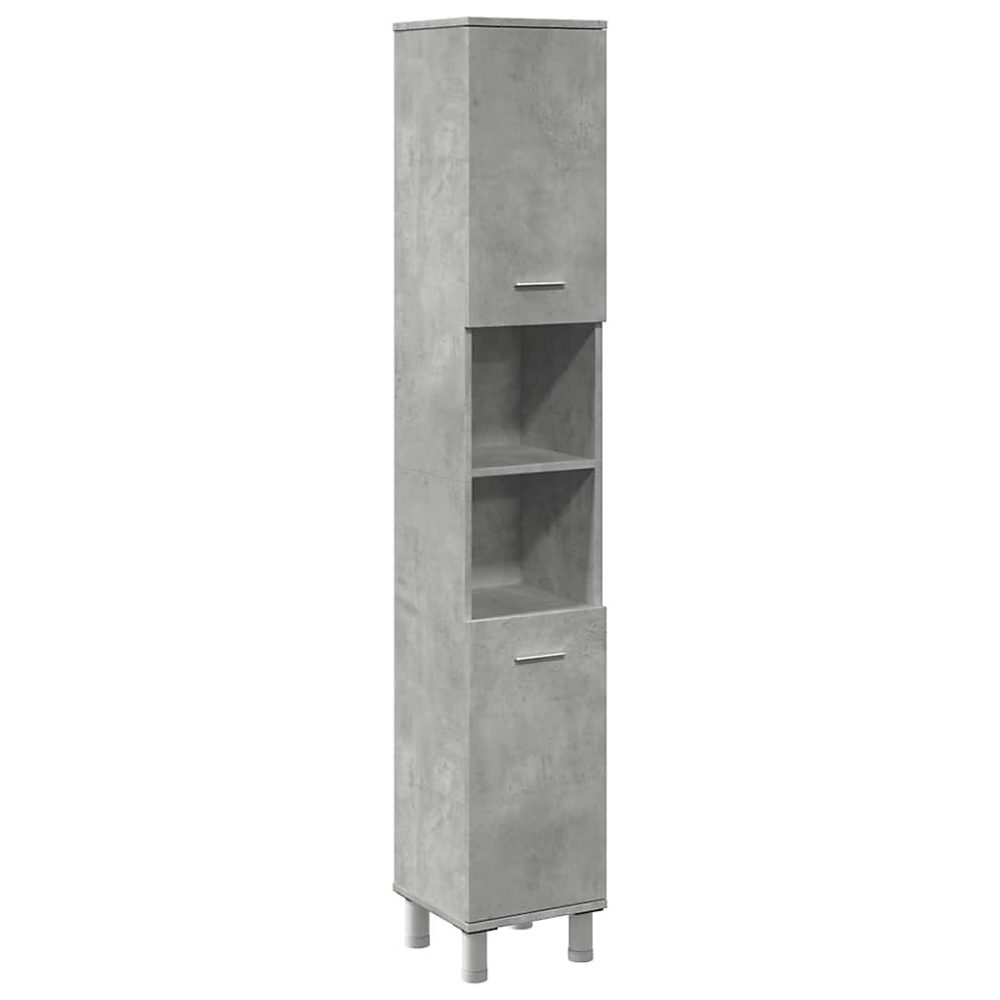 Armoire de salle de bain Gris béton 30 × 30 × 179 cm Aggloméré vidaXL