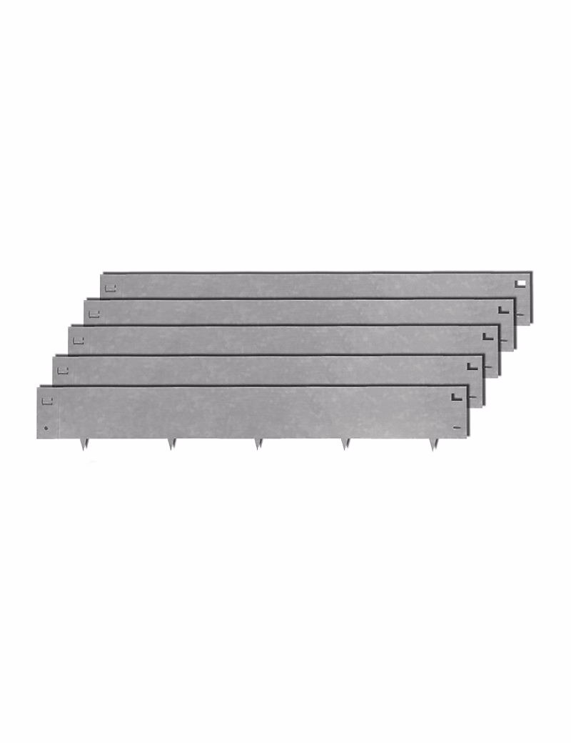 5pcs Bordure de Pelouse Métal Acier Galvanisé 100x15 | 5cm épaisseur 1mm – madecoupesurmesure