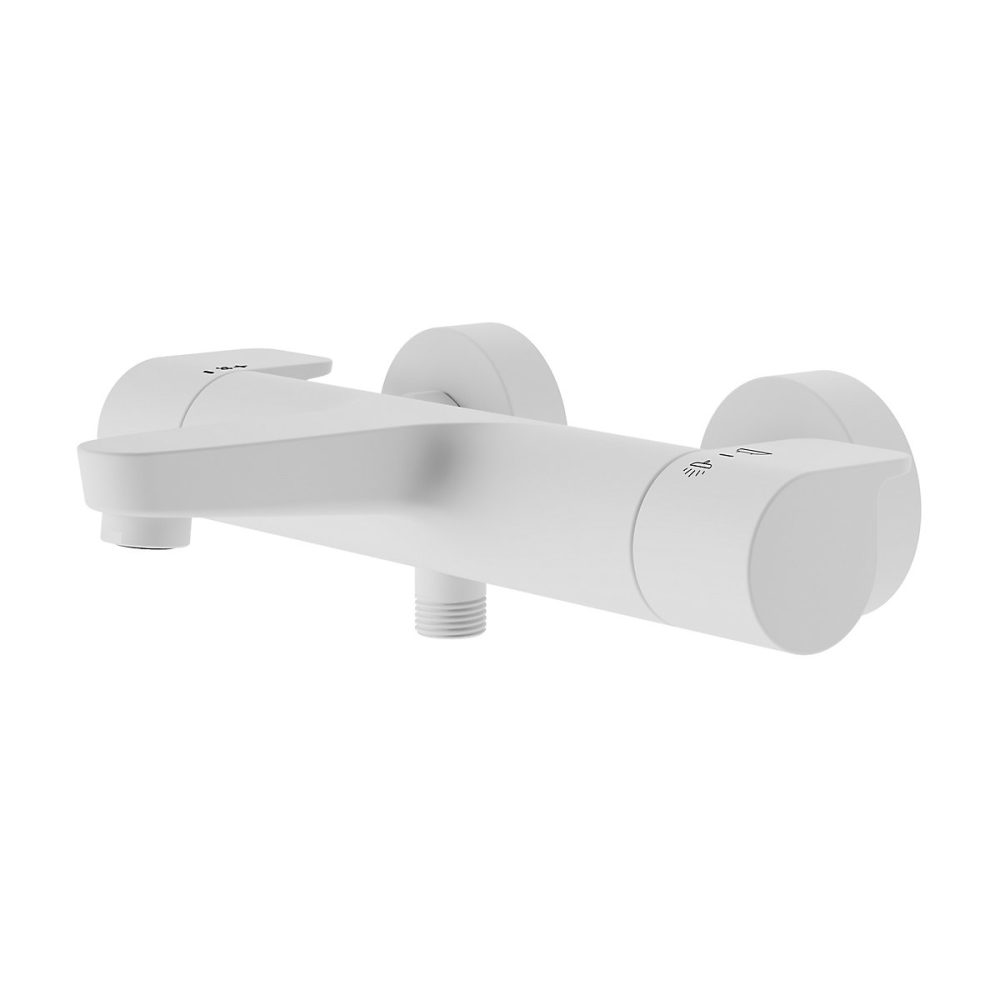 Mitigeur thermostatique bain/douche blanc GoodHome Cavally – Réf. OWYYSQZSM2849867295