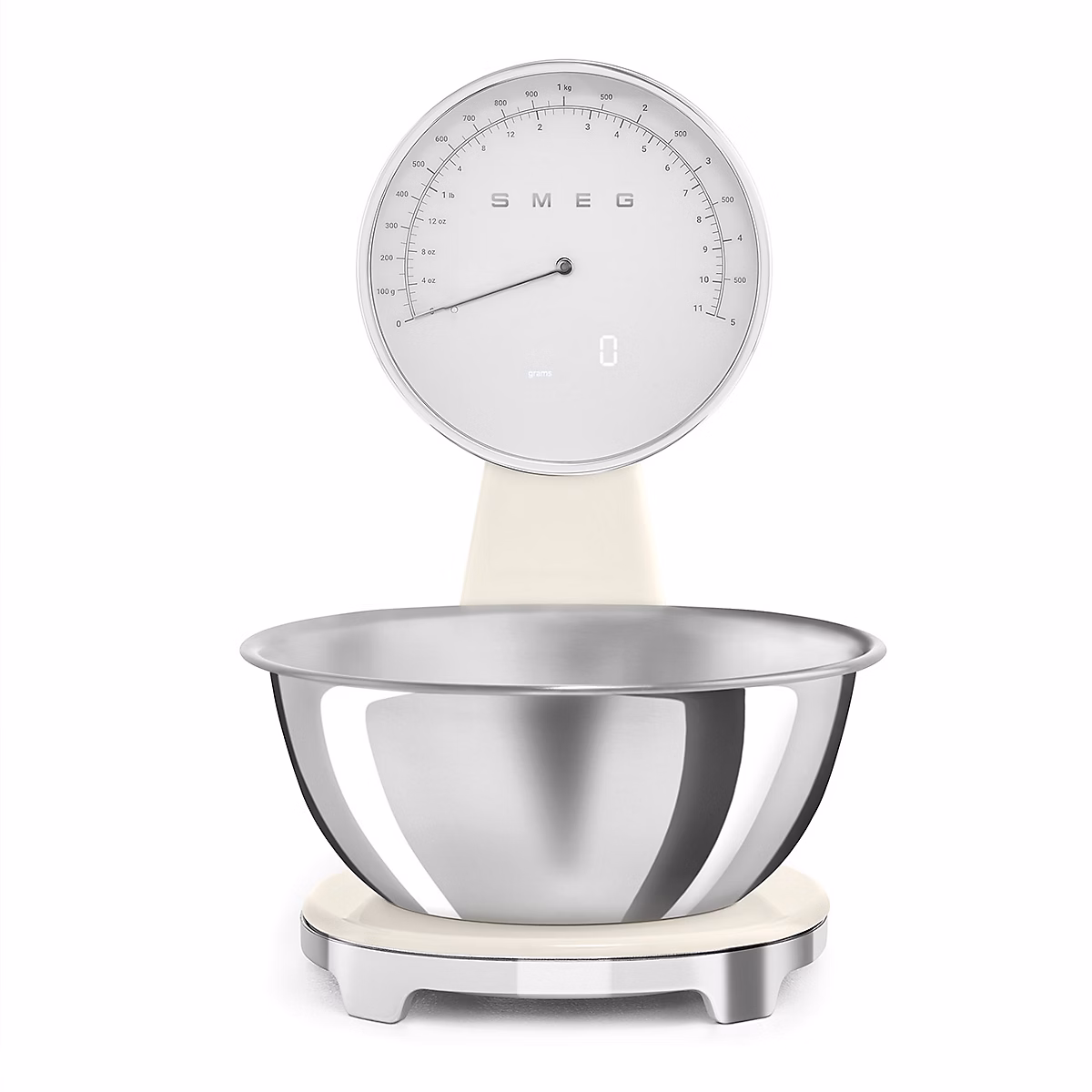 Balance de cuisine électronique 5kg – 1g crème Smeg KSF01CRWW