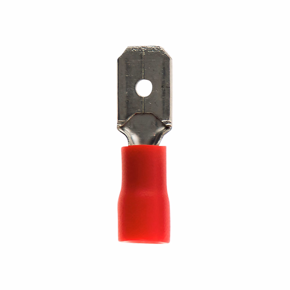 10 cosses languettes mâles diamètre 6 – 3mm, Rouge, Zenitech