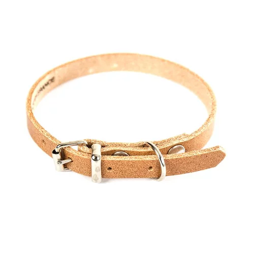 Pour un extérieur plus agréable:Collier en cuir naturel pour chien 2,6x56 cm