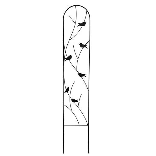 Pour compléter vos extérieurs：Grille aménagement extérieur volute oiseau coloris marron en fer - 170 x 30 cm