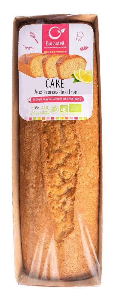 Équipement jardin：Cake aux écorces de citron bio Biosoleil - 410 g
