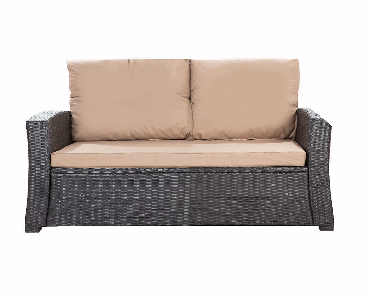 Coussins de canapé meubles de jardin en résine tressée Beige – Coussins balançoire 100x60x50 Coussin pour banquette 2 places