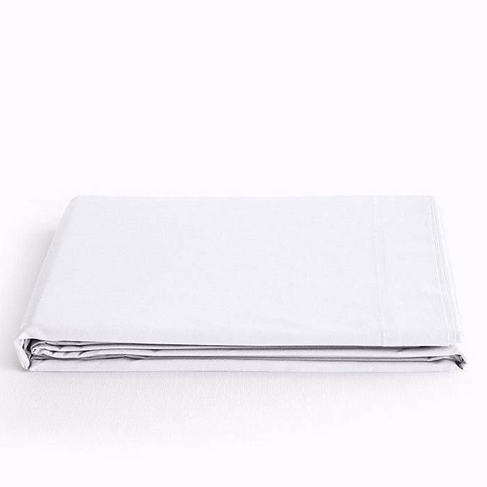 Drap plat Coton Pur Prémium 240 × 300 cm blanc 100% coton
