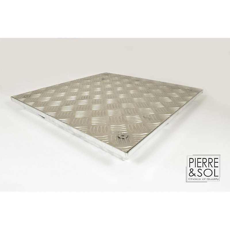 Cadre en acier galvanisé et couvercle en aluminium étanche – Alutrap RV | Rosco | 40 × 40 cm