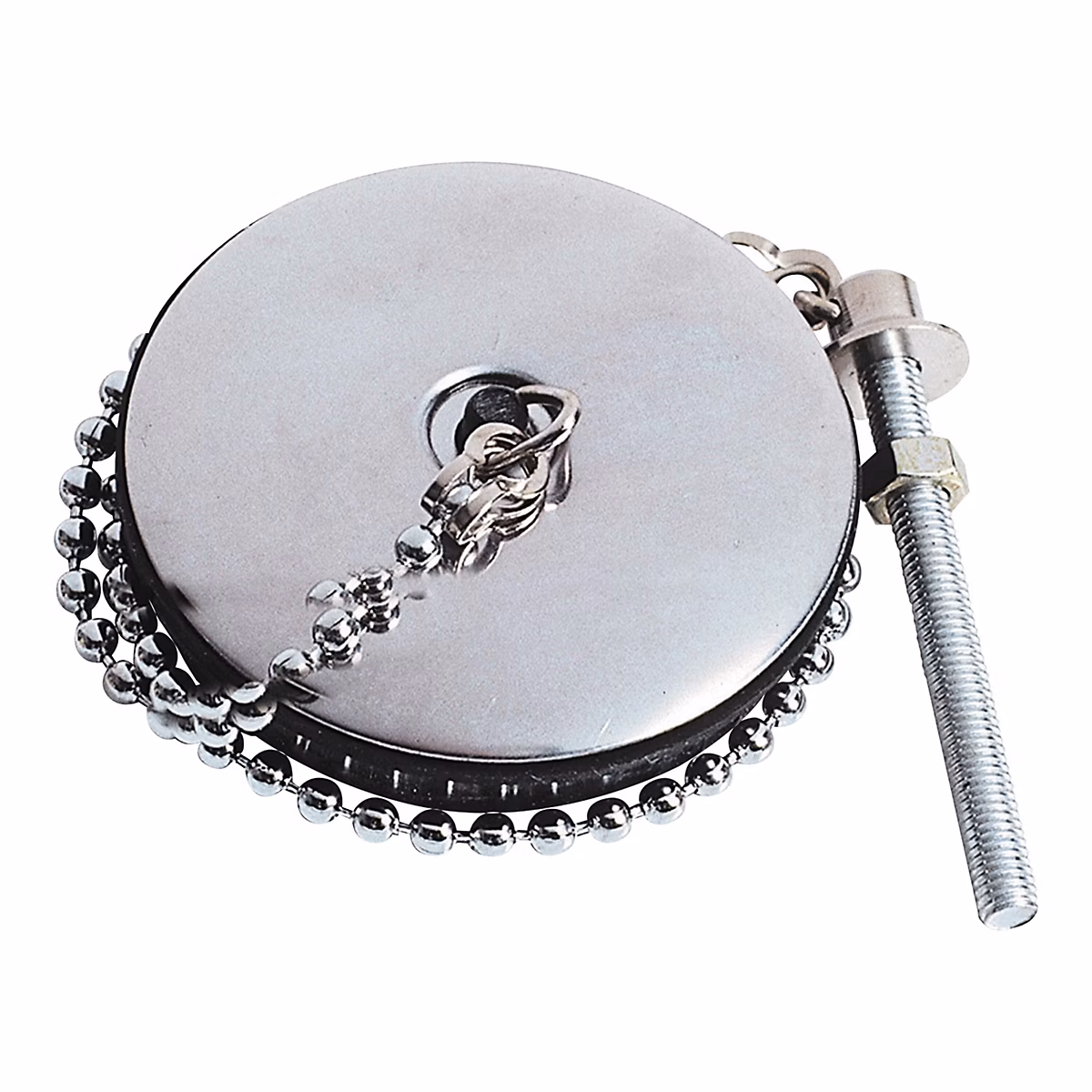 Bouchon Ø57 enjoliveur inox – chaînette, Wirquin