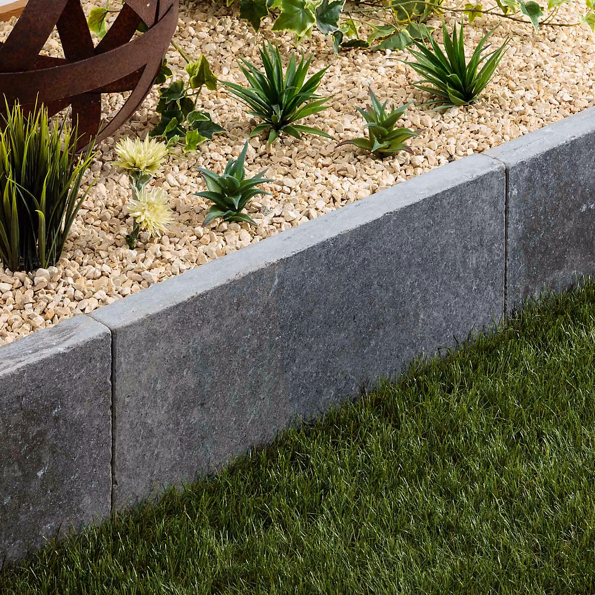 Bordure de jardin Pierre d'Egypte Grise 60 × 30 × 5 cm (à l'unité) – RO'MA NATURE