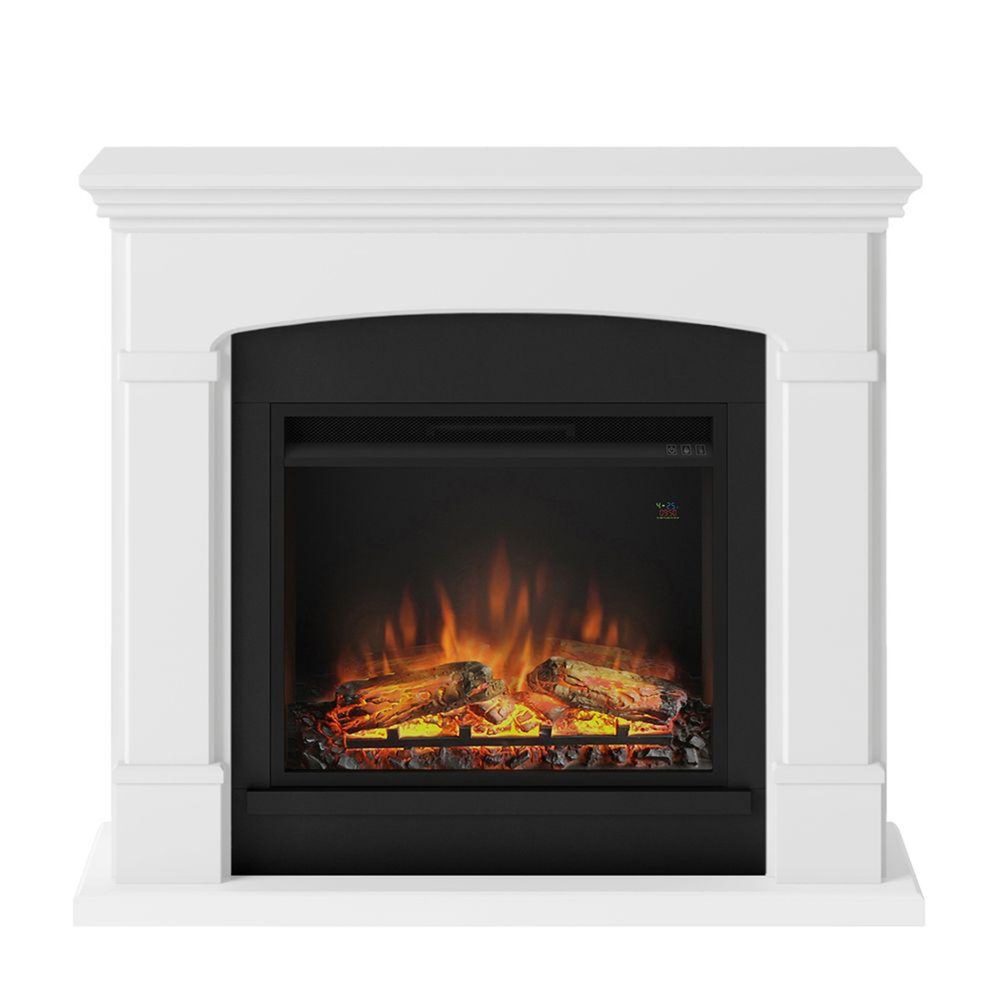CENTRALE BRICO Cheminée électrique décorative Helmi Blanche - Powerflame