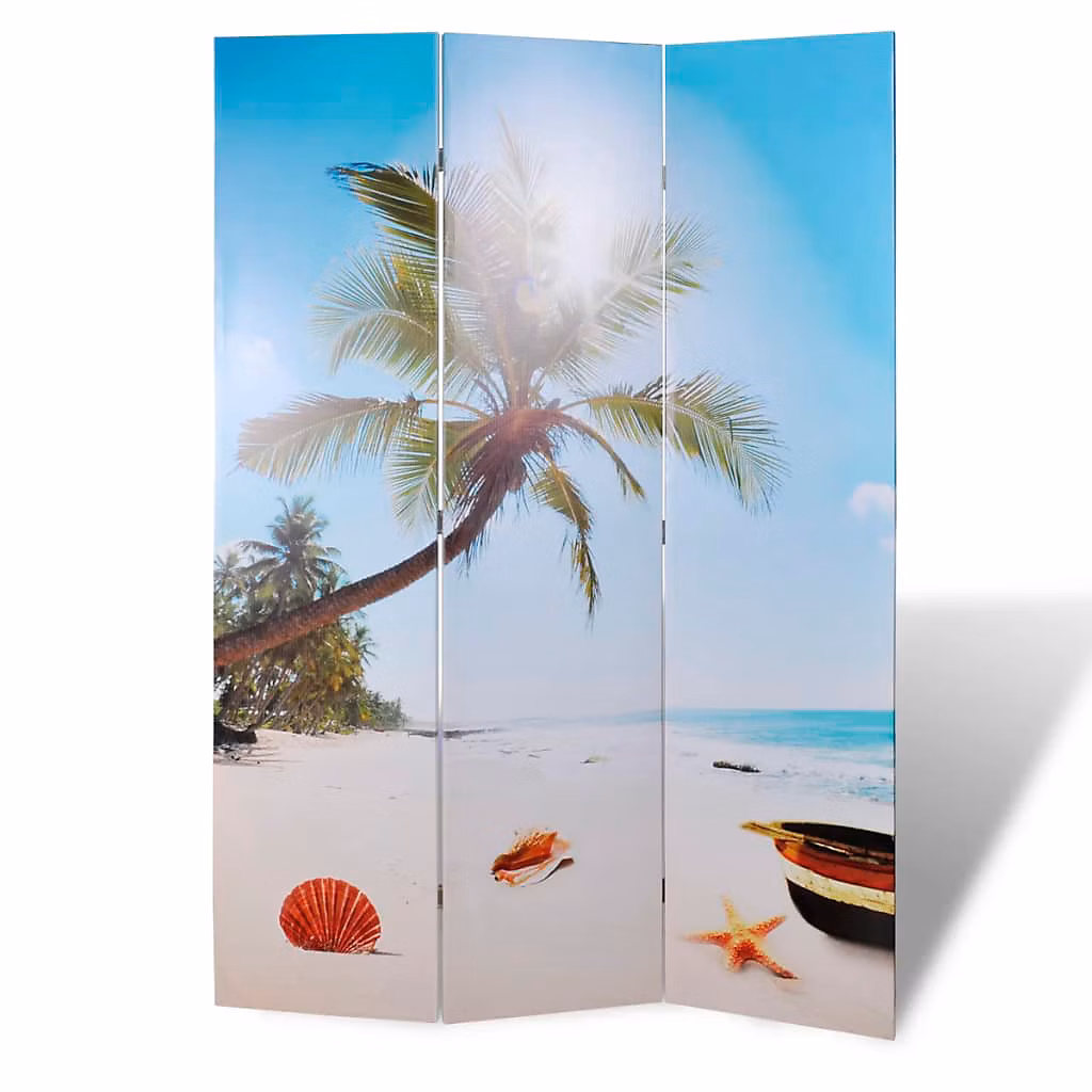 Cloison de séparation pliable 120 × 170 cm Plage vidaXL