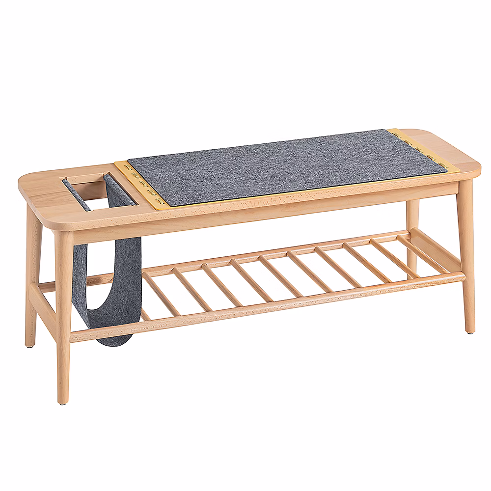 Banc à Chaussures Banc de Rangement Bout de Lit avec porte-revues – HFSR02-N, SoBuy