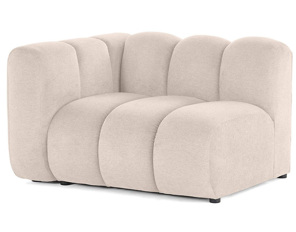 Debbie – module d'assise gauche en tissu texturé, Lisa Design