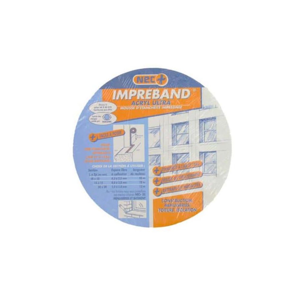 NEC + Mousse d'étanchéité nec+ acryl ultra impreband 20 x 20mm