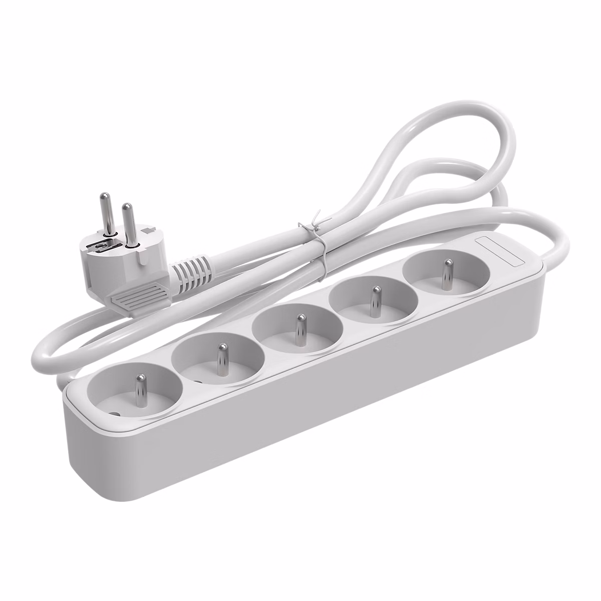 Bloc multiprise blanc 6 prises 2P+T 1 m | Multiprise
