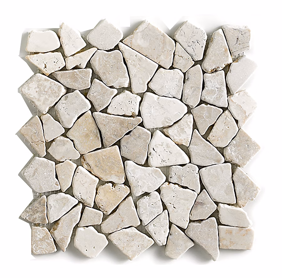 Carrelage de mosaïque/Plaque mosaïque mur et sol en marbre naturel coloris blanc – 30 × 30 cm