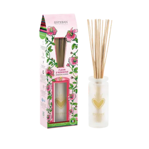 Un plus pour votre jardin:Bouquet parfumé avec sa recharge senteur fleur d'hibiscus Esteban - 100 ml