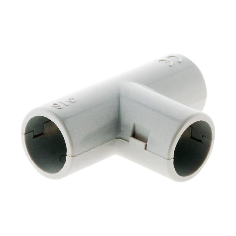 ZENITECH Té pour conduits Ø16mm gris lot de 2
