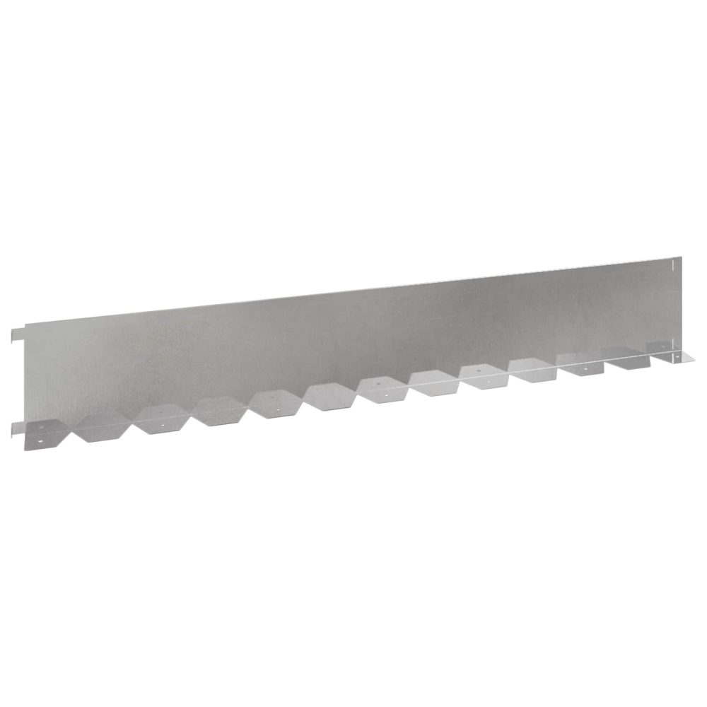 vidaXL Bordure de Pelouse 20 pc 102 x 15 x 4 cm Acier Argenté
