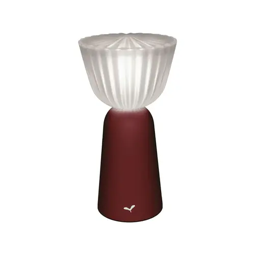 Pratique au jardin:Lampe Swiing coloris rouge cerise noire en aluminium Fermob - 22 cm