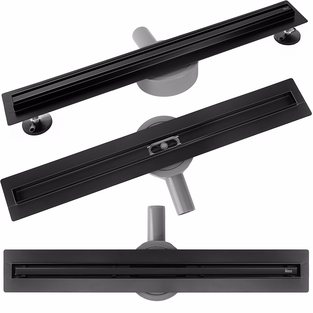 Evacuation des eaux – Drain Linéaire Rea Neox Slim Pro 90 Black
