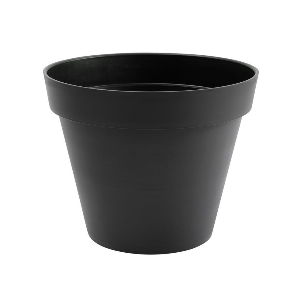 Eda Pot de fleur rond toscane ø 48 x h.40 cm - gris anthracite - eda