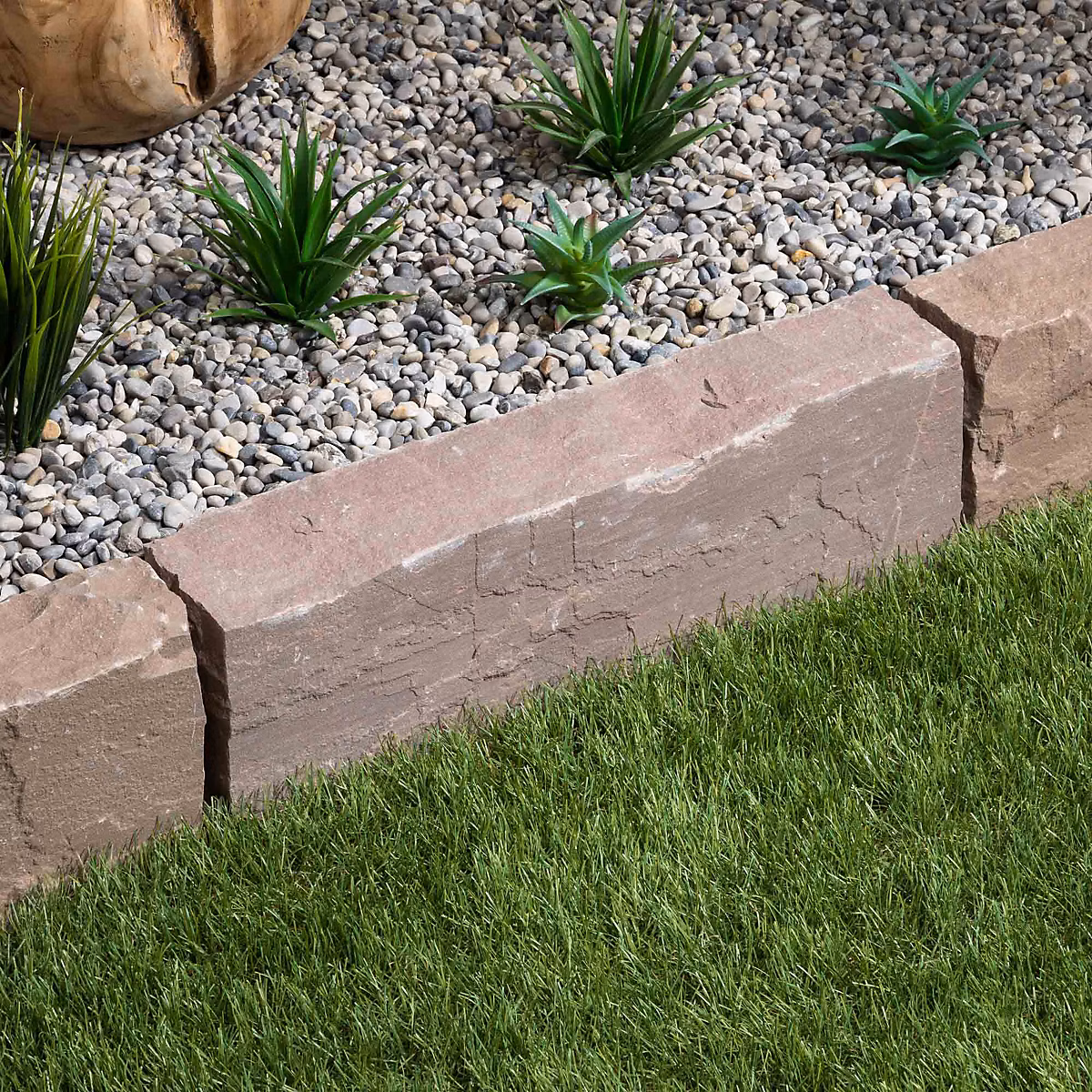 Bordure de jardin Grès Kandla Ocre 50 × 20 × 8 cm (lot de 10 bordures soit 5 mètres) – RO'MA NATURE