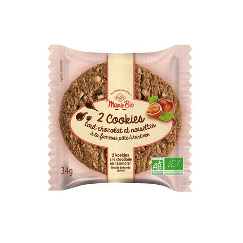L’essentiel pour l’extérieur:Cookies gourmand à la pâte à tartiner bio Mamie bio - 35 g