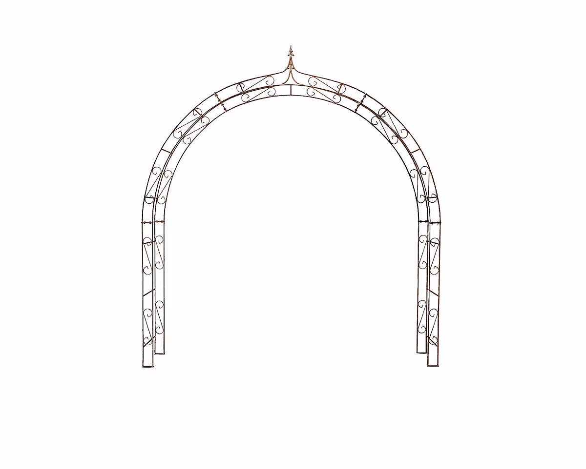 Arche de jardin ALEX sommet pointu – 240 cm rouiller