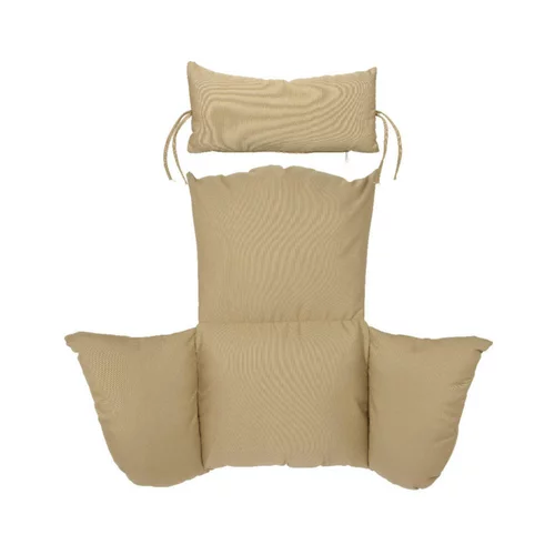 Loisirs jardin:Coussin pour chaise suspendue en polyester beige - 100 x 123 x 15 cm