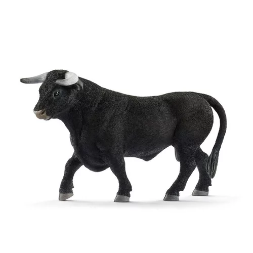 Facile à intégrer à l’extérieur:Figurine Taureau noir Série Animaux de la ferme 14,2x4,8x9 cm