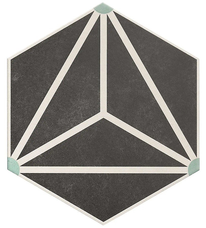 Carrelage OSAKA CHARCOAL 28 – 5 × 33 cm effet carreaux ciment